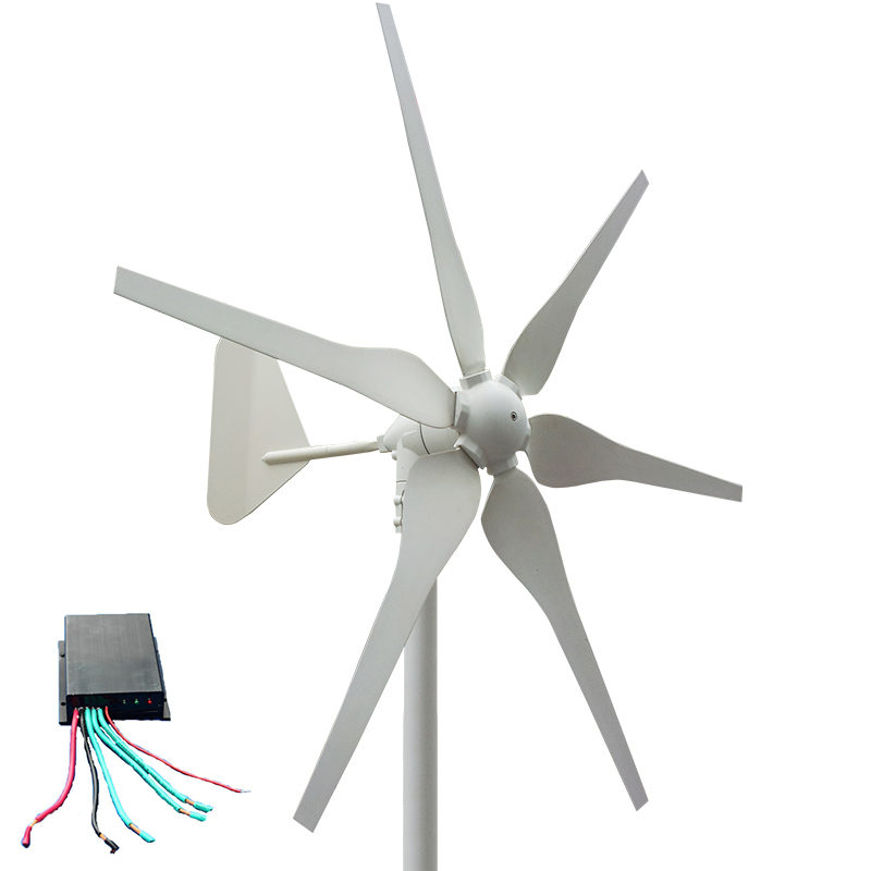 六叶3v4w微小型风力发电机家v用220v组风光互补系统12v200风能发