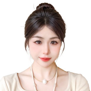 胎毛八字刘海假发女片自然前额发夹真发发际线高颅顶毛绒感假发贴