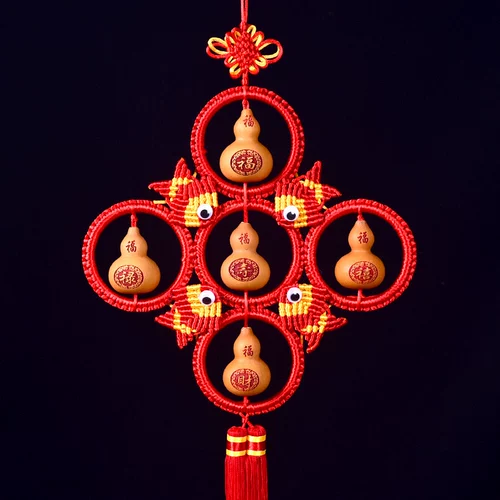 Китайский узел натуральная тыква подвеска