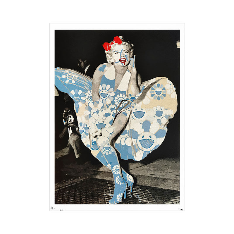 DeathNYC亲签限量版画玛丽莲梦露装饰画挂画太阳花客厅走廊挂画