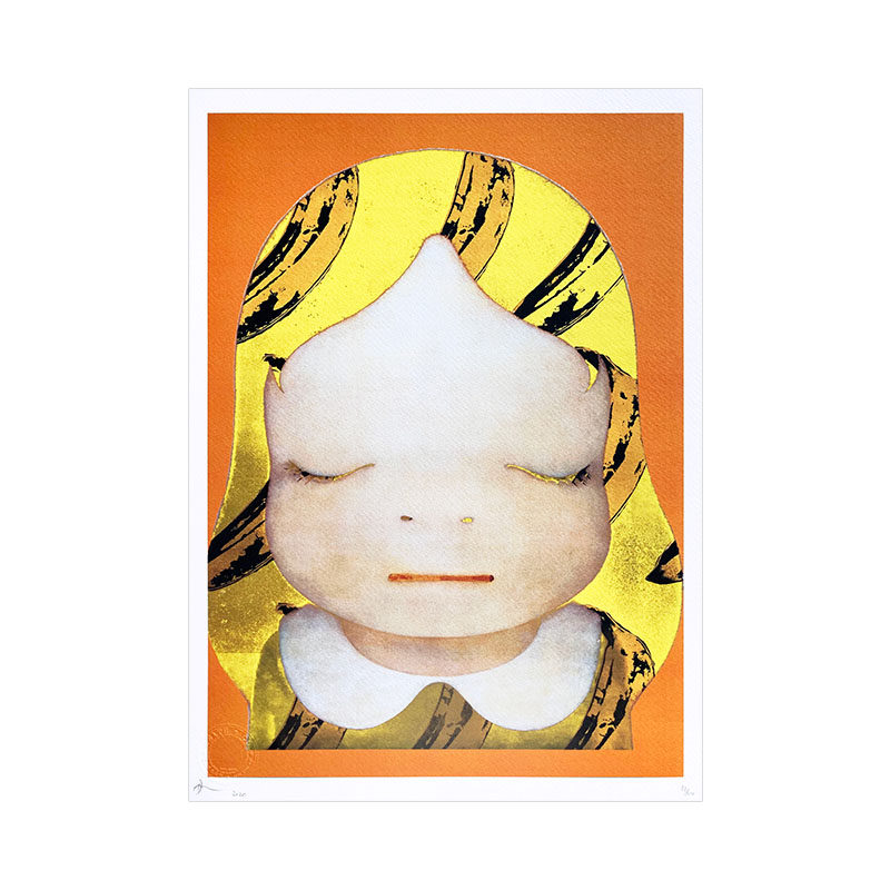 DeathNYC亲签限量版画奈良美智女孩装饰画挂画波点南瓜潮流挂画