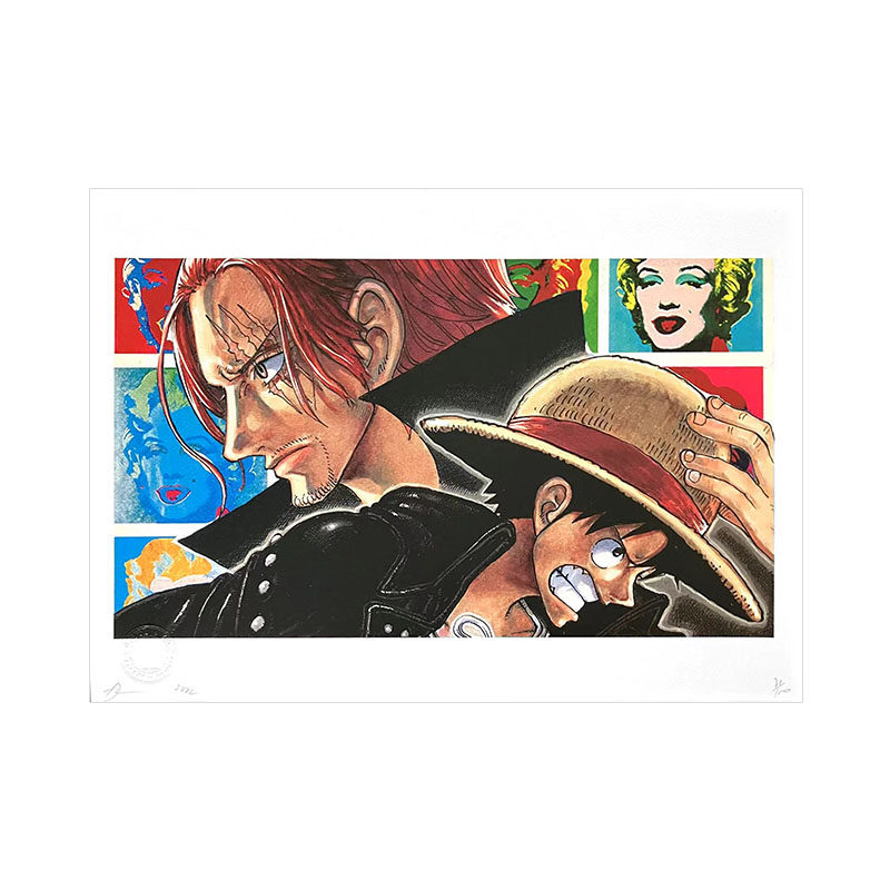 DeathNYC亲签限量版画海贼王路飞装饰画动漫卡通人物潮流墙壁画