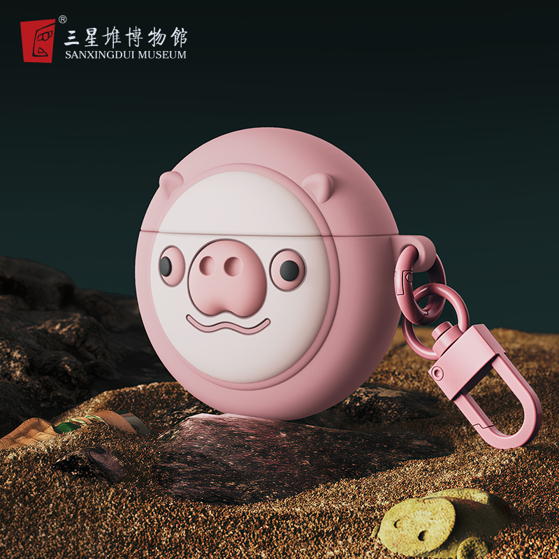 三星堆小陶猪创意可爱卡通耳机套