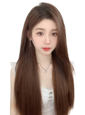凌小姐三片式美拉德棕色假发片