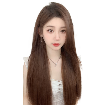 凌小姐三片式美拉德棕色假发片