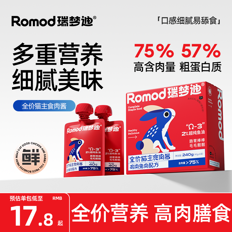 瑞梦迪鱼油兔肉主食肉包