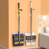 扫把簸箕套装 扫三件套扫帚家用可折叠软毛可旋转魔术扫把支架挂钩
