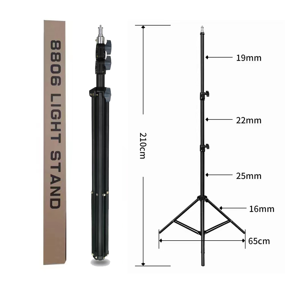 【出口爆款】8806碳素钢支架拉伸2.1米 重型支架补光灯支架承重强