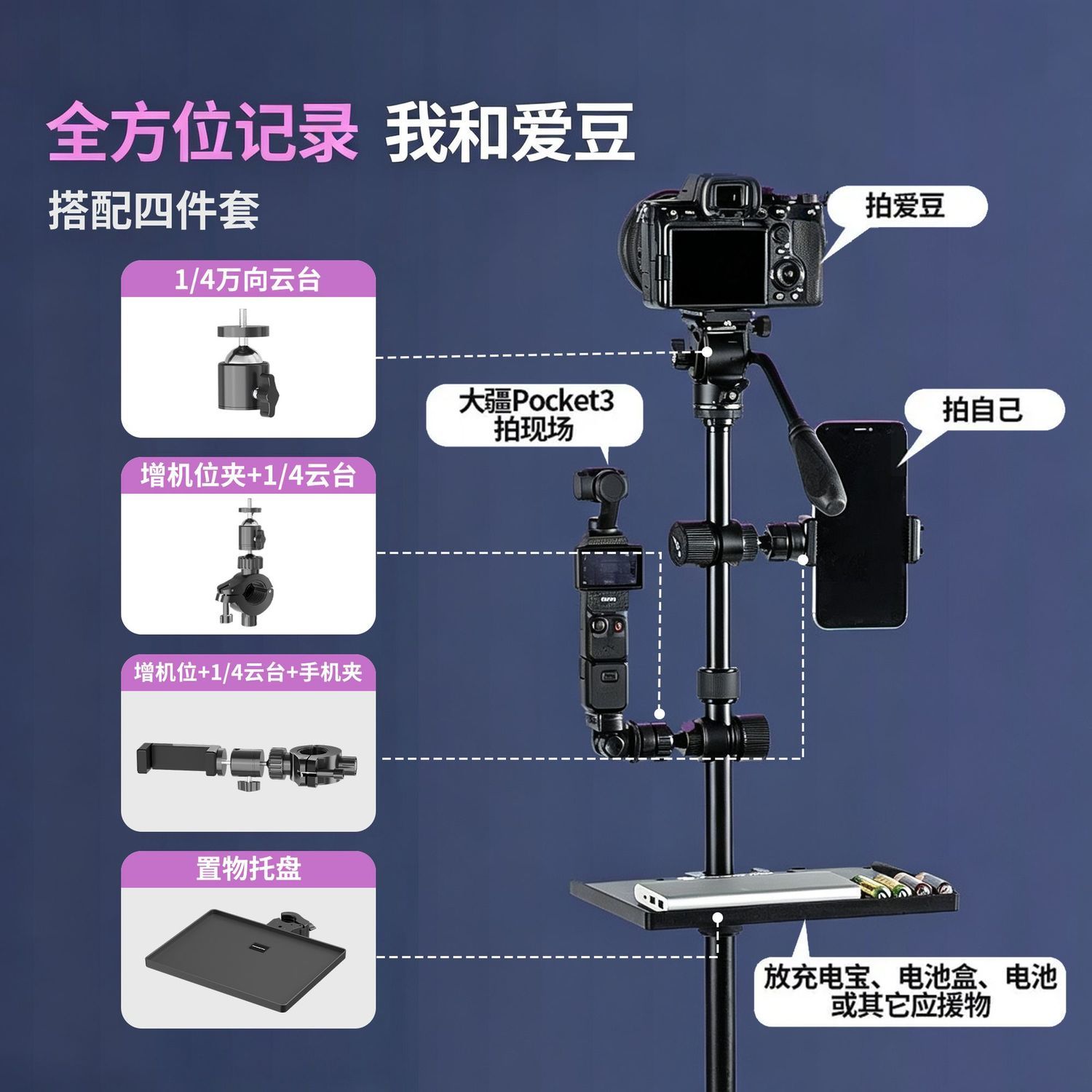 演唱会多机位直播扩展配件管夹图片