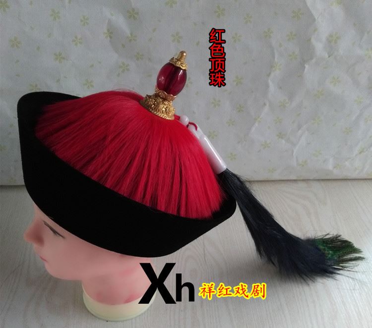 道具影视戏剧鞑子帽清朝顶戴花翎太监帽清朝官帽清兵帽暖帽凉帽武