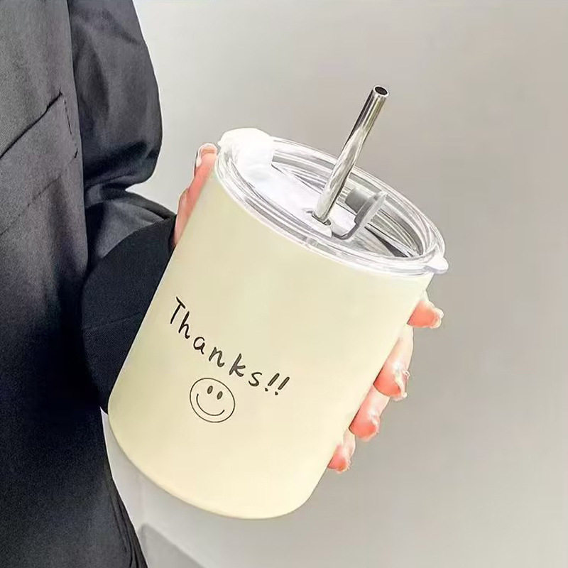 水杯玻璃杯吸管杯女生高颜值ins风便携创意牛奶果汁饮料可乐杯子