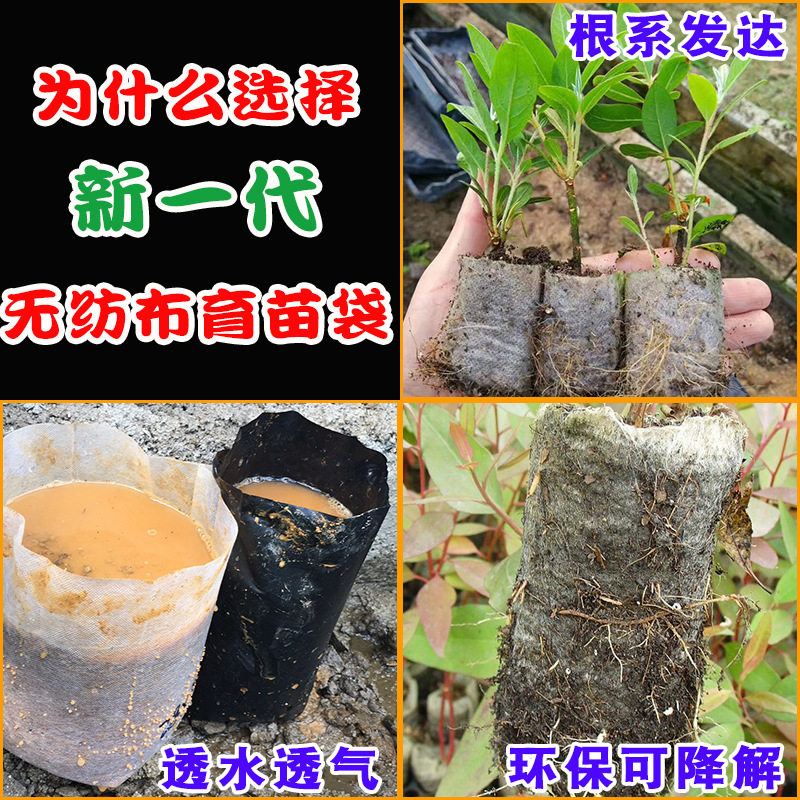 无纺布育苗袋热卖可降解营养钵园艺种植袋白色容器杯苗木美植袋子