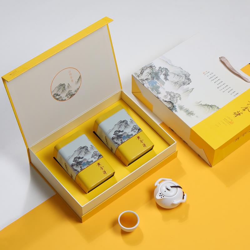 保靖黄金芽茶叶礼盒装空盒定制通用茶叶礼品盒黄金茶包装盒丝印