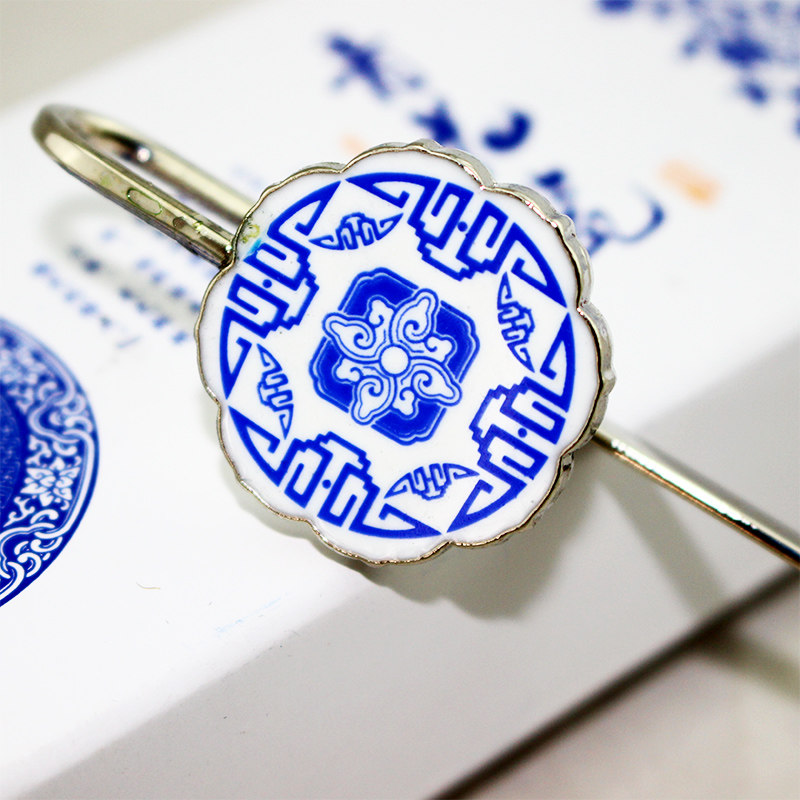 青花瓷书签西安旅游纪念品 创意书签礼物毕业出国送老外送朋友