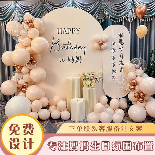 妈妈生日场景布置高清印刷