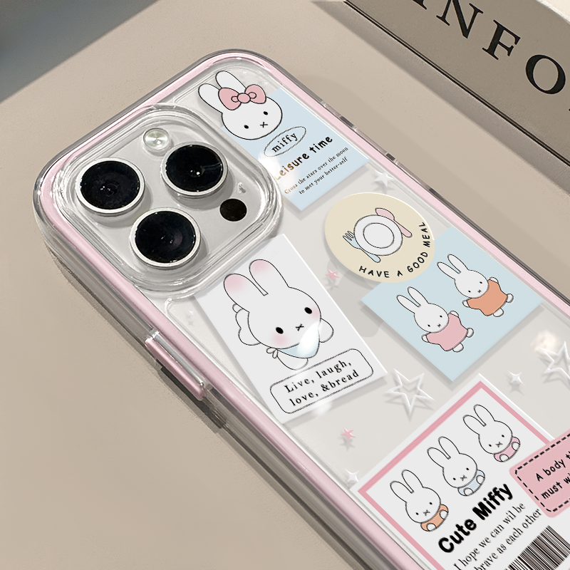 三丽鸥米菲兔合照iPhone16promax手机壳华为pura80新款reno14小众findx8少女心x200荣耀400保护套小米15夏日