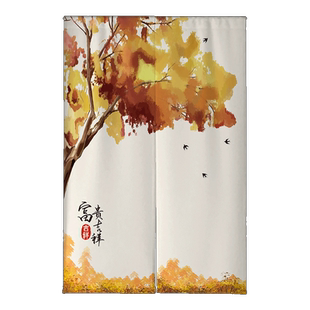 门帘隔断帘家用装饰卧室客厅饭店厨房防油烟商用免打孔半帘子布帘