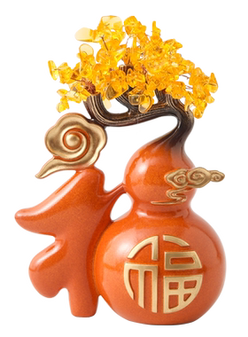 越桐越沛树脂乔迁礼物新中式客厅