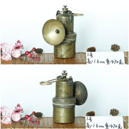 嘎斯灯 瓦斯灯提灯电石灯铜铁质矿灯古玩杂项民俗老物件收藏品