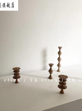 新品木头雕刻摆件无尽之柱北欧榉木实木隔板装饰拍