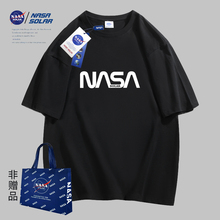 百搭时尚 CLOT联名2024夏季 休闲T恤 字母印花纯棉短袖 NASA