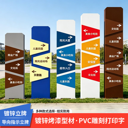 景区户外导向牌大型商场指示牌停车场立牌景区导视引牌标牌定制