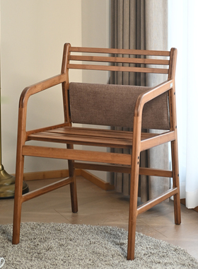 新中式五云椅九宫软椅轻奢茶室椅子靠主人椅卧室书桌凳子家用办公