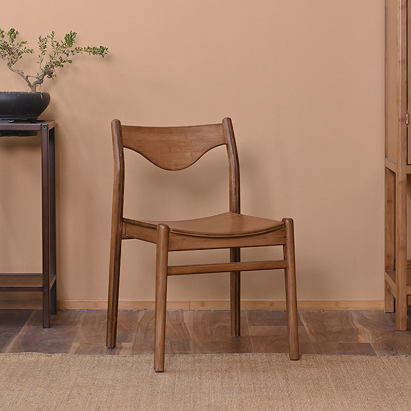 介璞武夷楠竹弯形实木餐椅