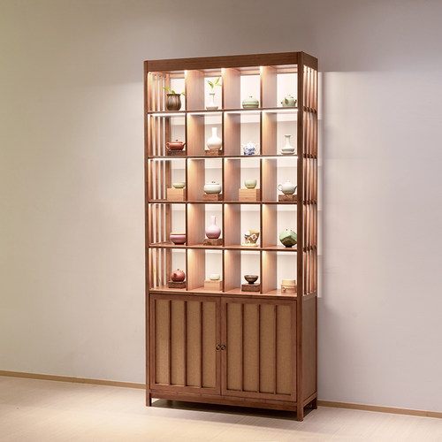 介璞博古架中式茶叶展示柜