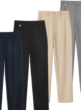 男DK西服长裤表演班服校服英伦学院风黑深蓝灰色卡其杏色宽松正装