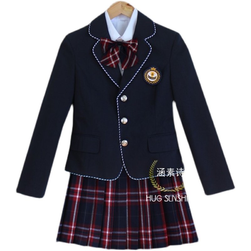 新款西装套装制服英伦学院风学生校服班服大中小学礼服工作园服