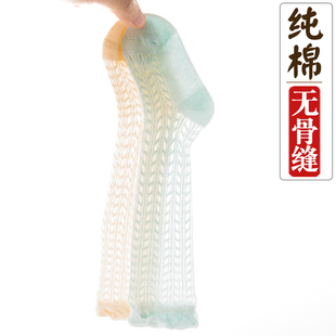 嬰兒長筒襪夏季 寶寶防蚊襪子男女童兒童高筒襪純棉過膝空調(diào)襪 薄款
