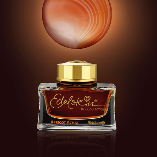 【德国进口】Edelstein ink逸彩墨水特别版2025年度限量色Apricot Achat杏色玛瑙 水晶瓶50ml