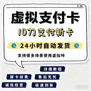 美国虚拟支付卡香港日本10刀欧洲亚马逊谷歌信用卡绑定订阅消费卡