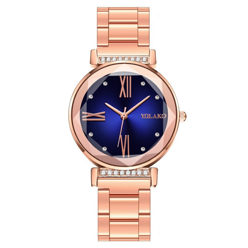 新品luxury rose gold stainless steel watch 3d glass quartz c