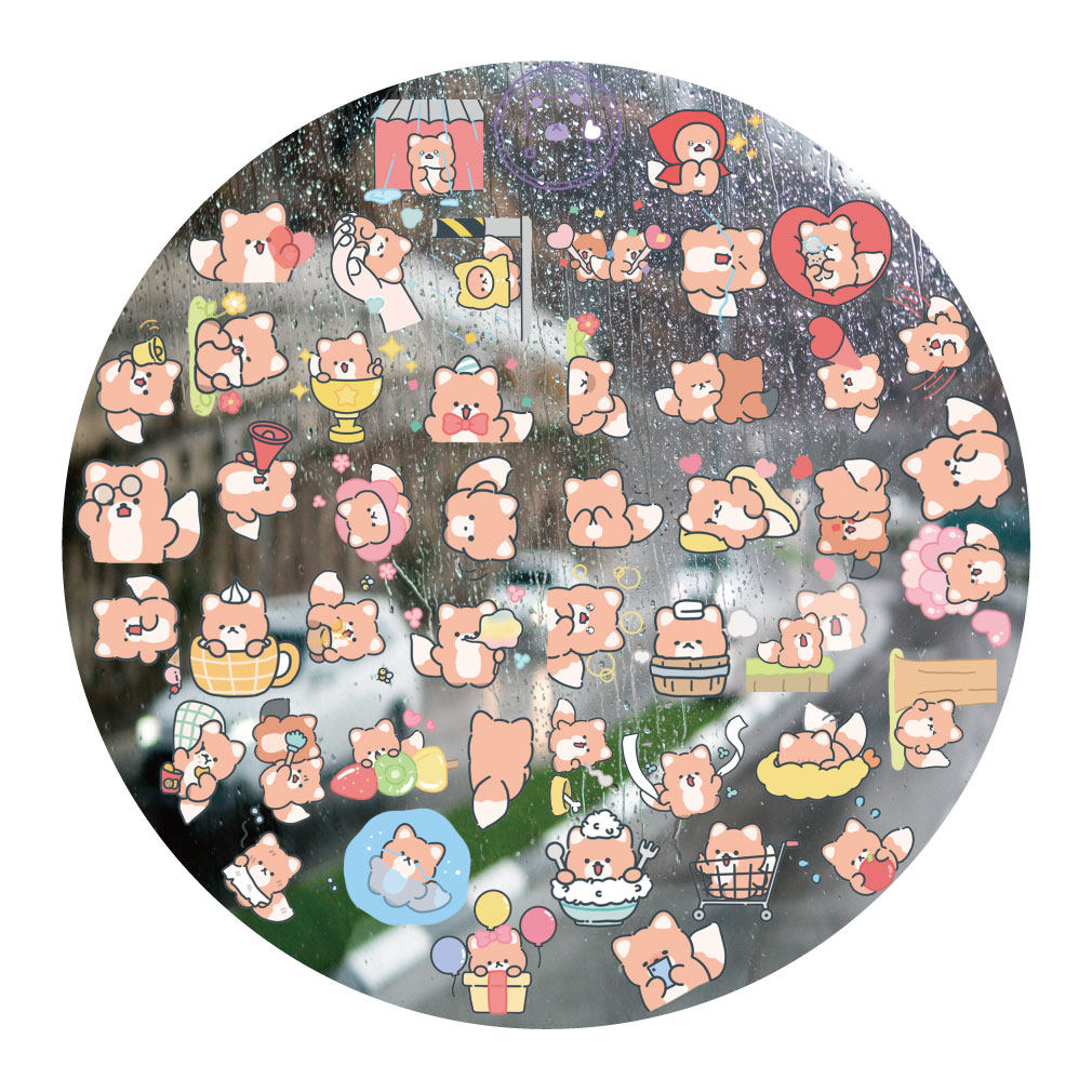 可爱小狐狸UV转印贴动漫电动牙刷防水晶标签手机壳头盔装饰贴纸,文具电教/文化用品/商务用品,贴纸/立体贴纸,淘宝优惠券,粉丝福利购,淘宝优惠卷