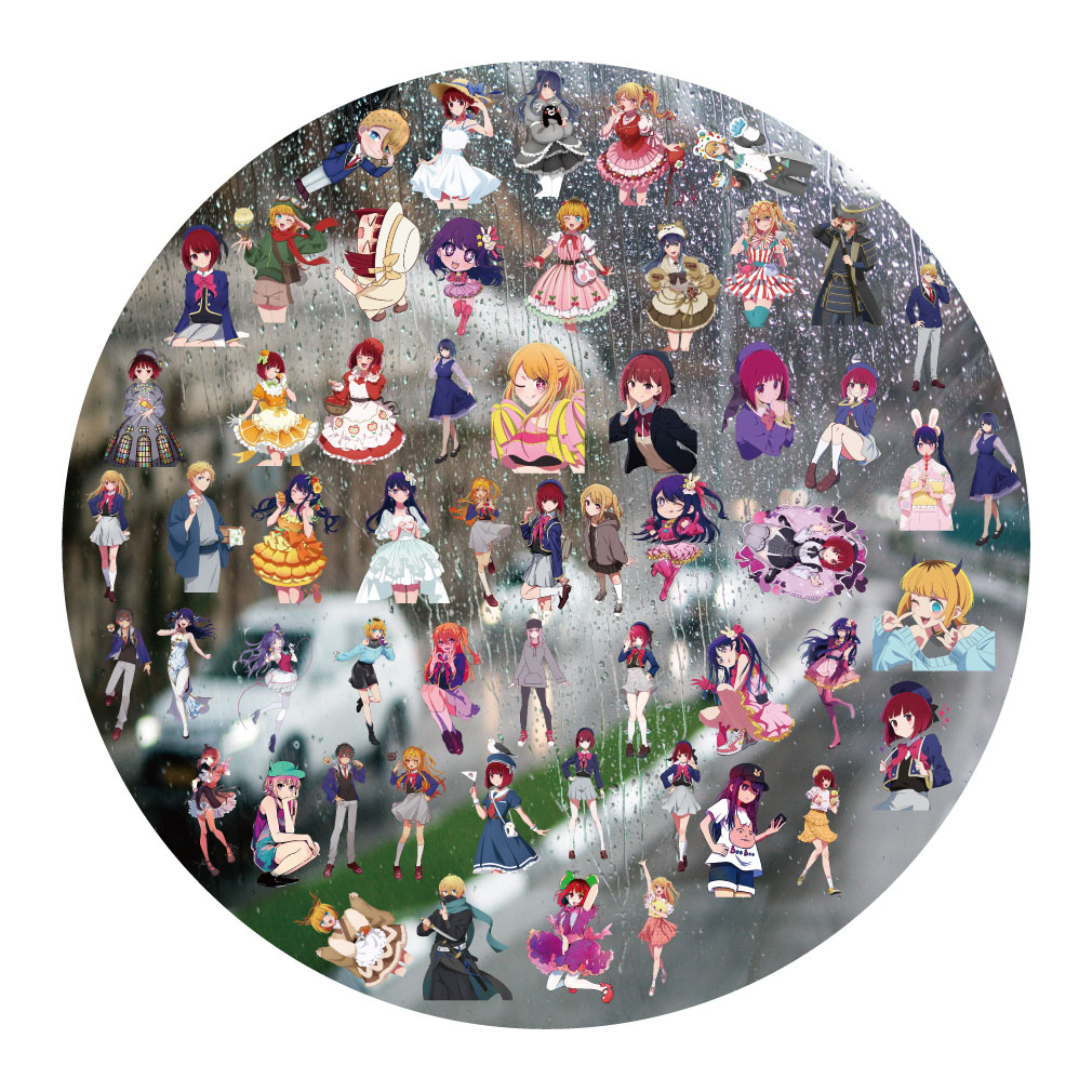 我推的孩子UV转印贴动漫电动牙刷防水水晶标签手机壳头装饰贴纸