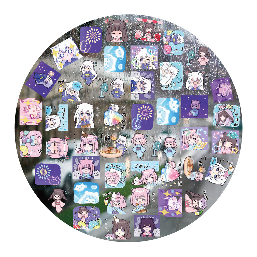 甜酷软妹小女孩UV转印贴动电动牙刷防水水晶标签手机壳头装饰贴纸