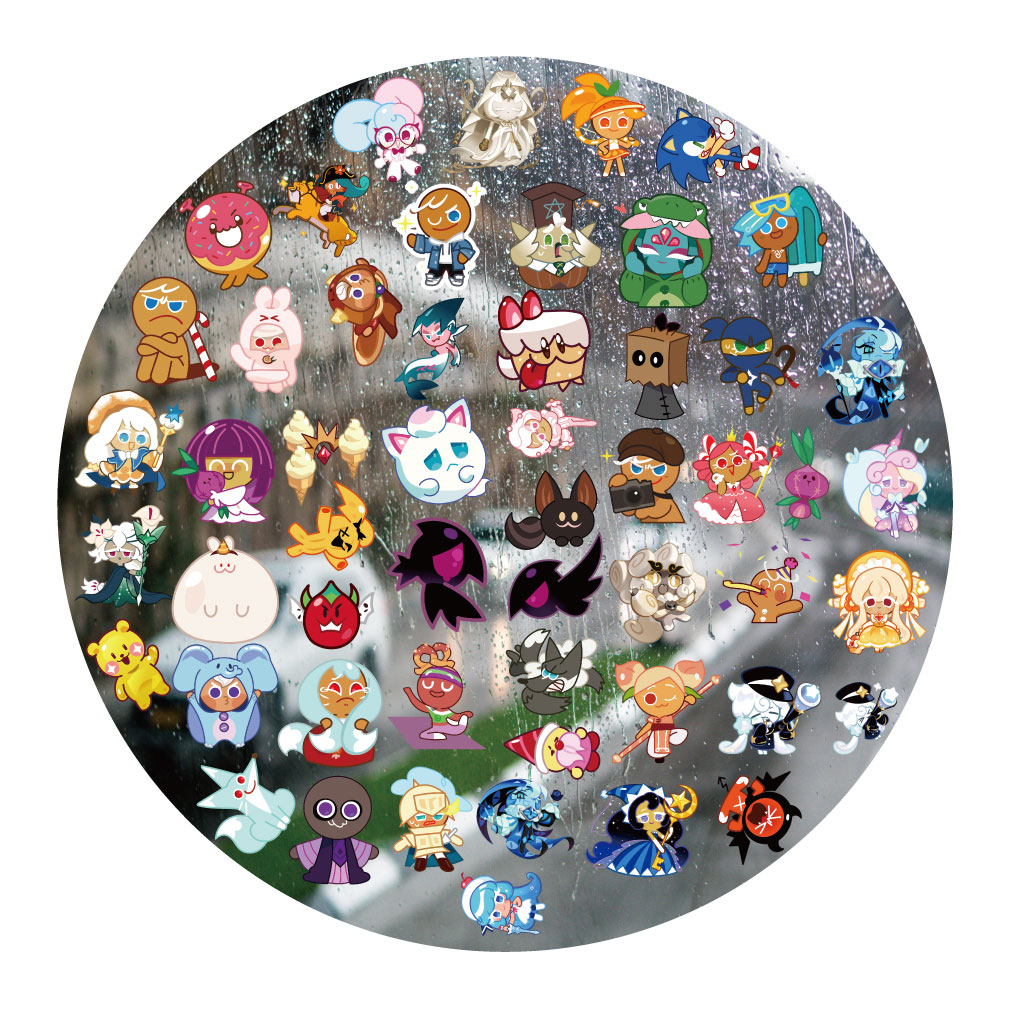 姜饼人王国UV转印贴动漫电动牙刷防水水晶标签手机壳头装饰贴纸