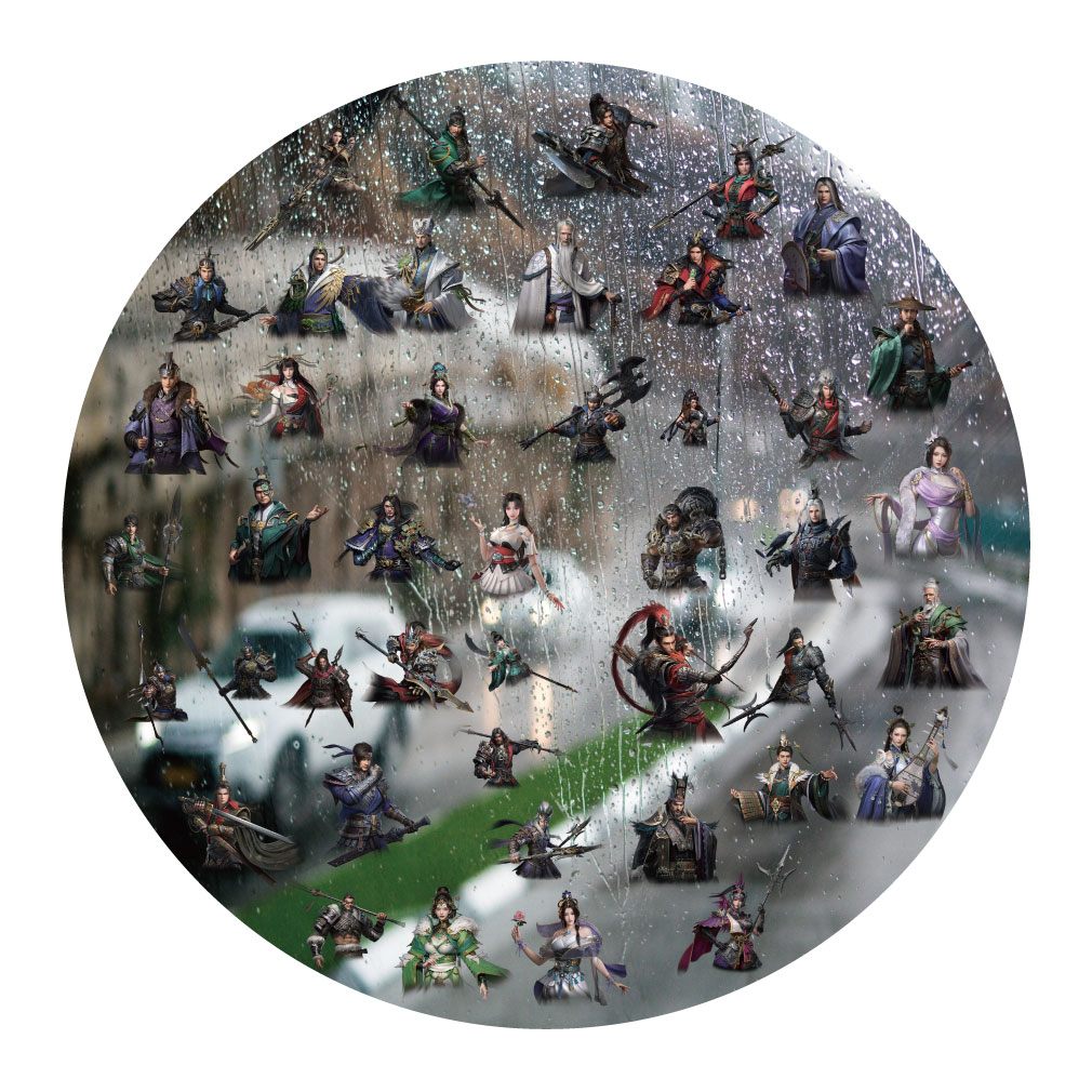 写实三国武将UV转印贴动漫电动牙刷防水水晶标签手机壳头装饰贴纸