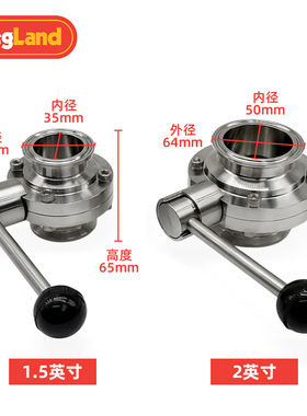 精酿 2英寸蝶阀 转酒阀 排污阀 蝶形阀 啤酒配件 KL14953 KegLand