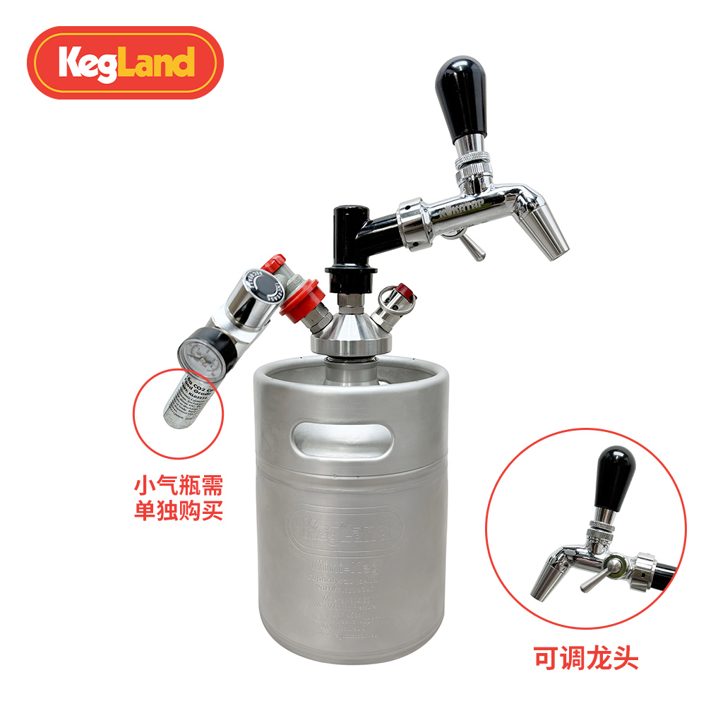 2L啤酒桶不锈钢二发户外打酒器