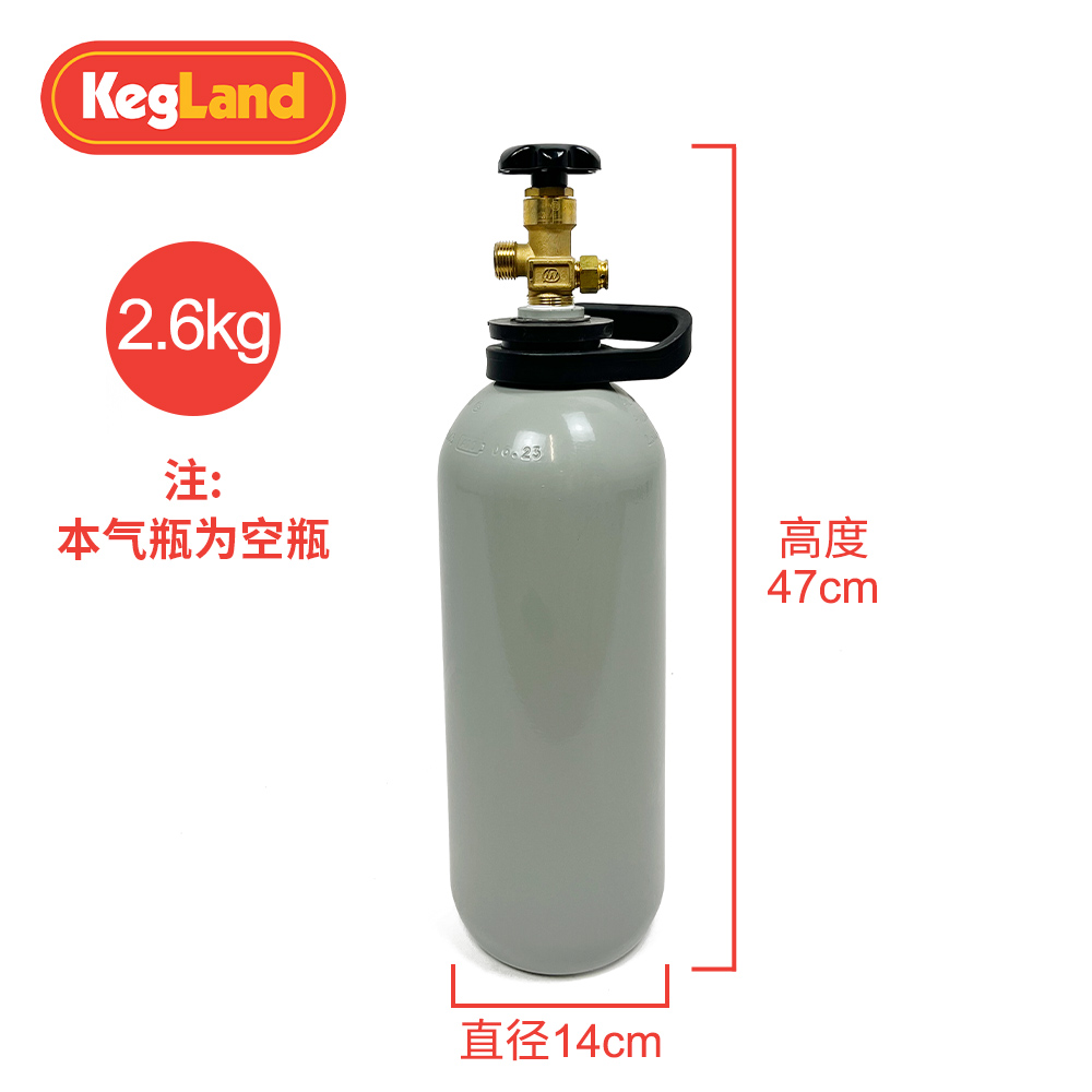 精酿啤酒CO2气瓶2.6kg\6kg国标二氧化碳钢瓶空瓶啤酒机小气罐设备