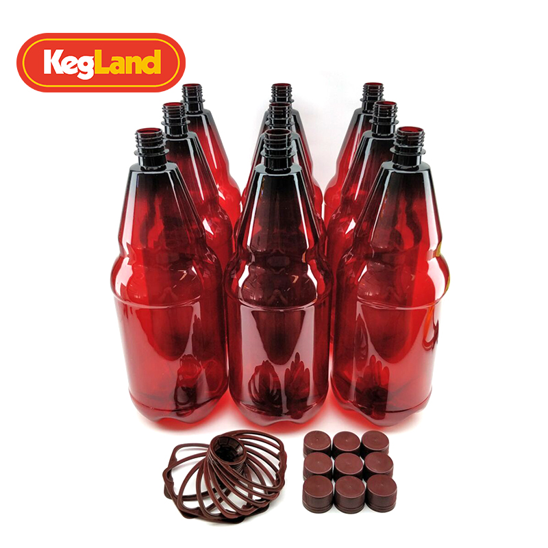 精酿2.5L棕色PET塑料瓶食品级二发啤酒瓶酿酒带盖酒瓶瓶子KegLand