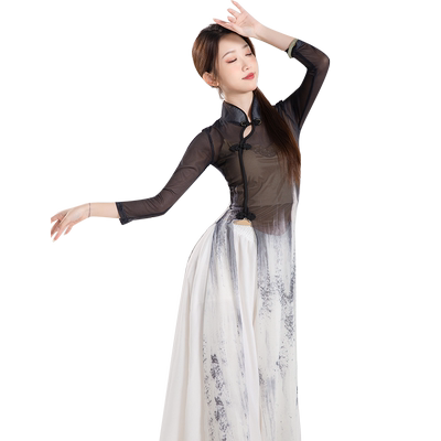 蔓之影古典舞蹈练功服旗袍