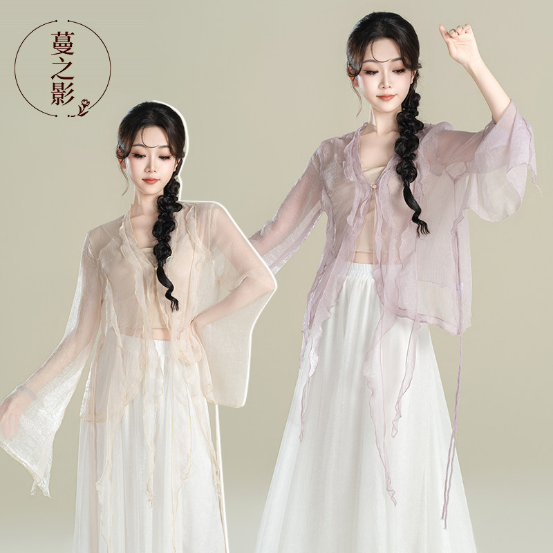 古典舞练功服现代舞宽松罩衫图片