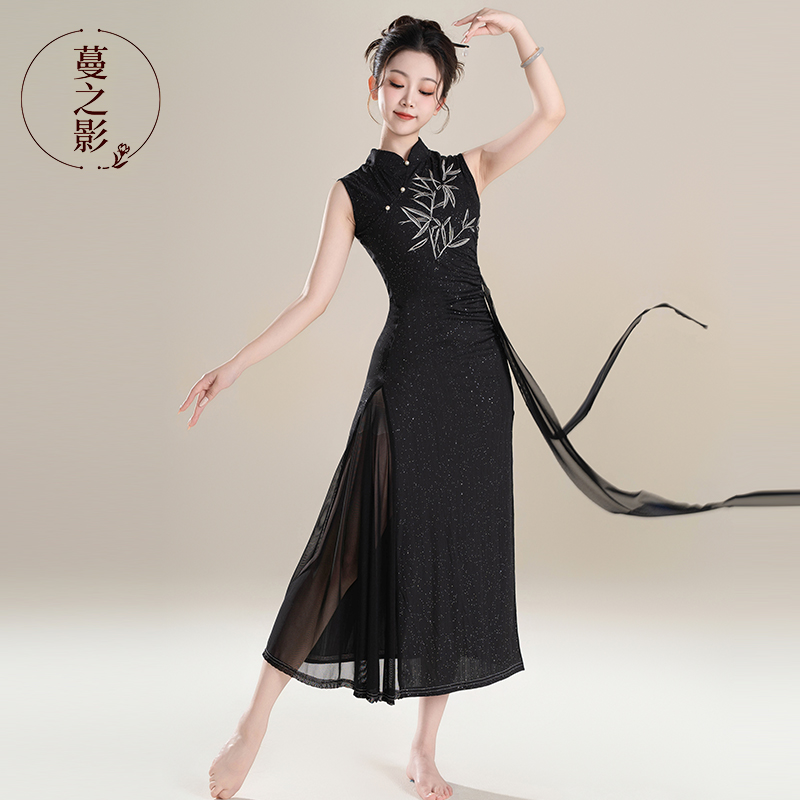 蔓之影2025新款古典舞旗袍练功服飘逸中国舞演出服弹力国风舞蹈服