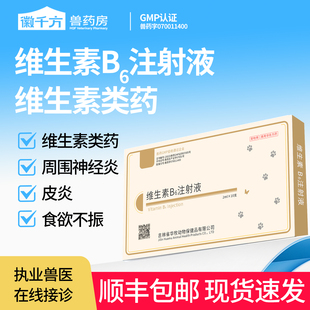 兽用维生素b6注射液宠物犬狗狗用皮炎神经炎食欲不振体重减轻兽药