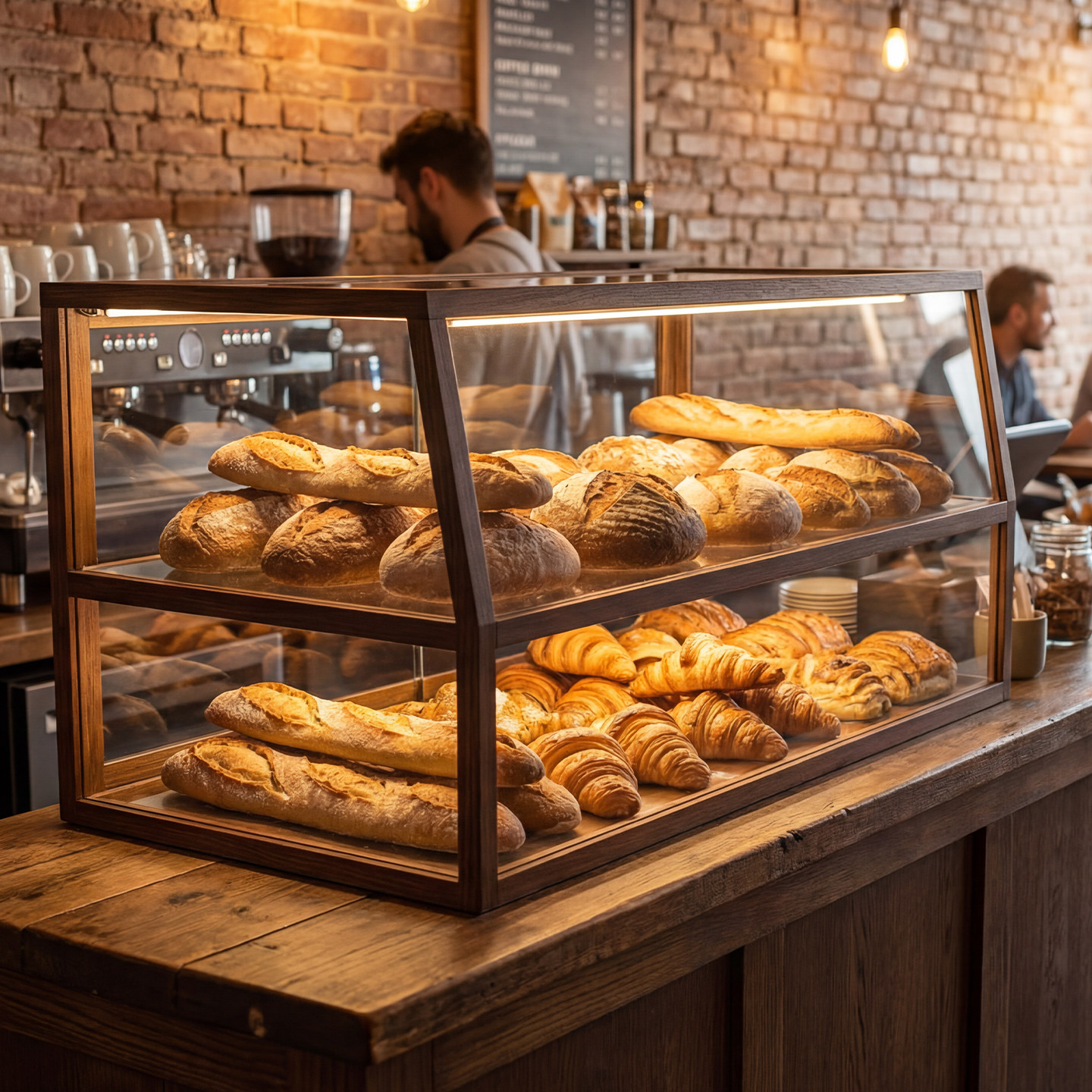 复古实木面包展示柜玻璃多层收纳陈列柜商用置物架桌面小型烘焙店,住宅家具,家用陈列柜,淘宝优惠券,粉丝福利购,淘宝优惠卷