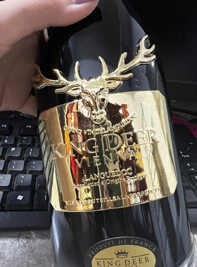 法国原装进口鹿王维恩·曼蒂干红葡萄酒金属标重型瓶高扫码1688